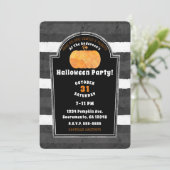 Pompoen Waterverf Spooky Grafsteen Halloween Kaart (Staand voorkant)