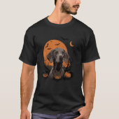 Pompoen Weimaraner kostuum op Weimaraner Halloween T-shirt (Voorkant)