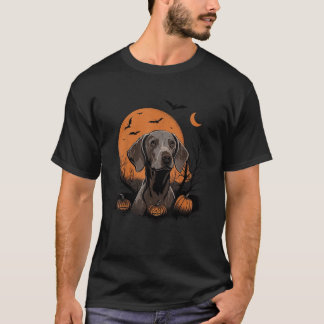 Pompoen Weimaraner kostuum op Weimaraner Halloween T-shirt