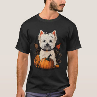 Pompoen West Highland Witte Terriër kostuum Westie T-shirt