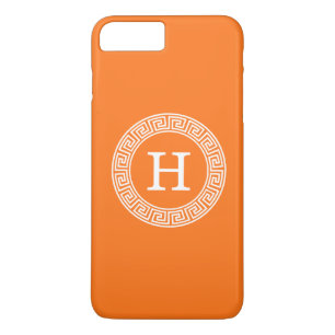 Pompoen What Grieks Sleutel Rnd Lijst Initiaal Mon iPhone 8/7 Plus Hoesje