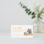  Pompoen Wieg Luier Raffle Baby shower Informatiekaartje (Staand voorkant)