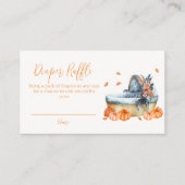  Pompoen Wieg Luier Raffle Baby shower Informatiekaartje (Voorkant)