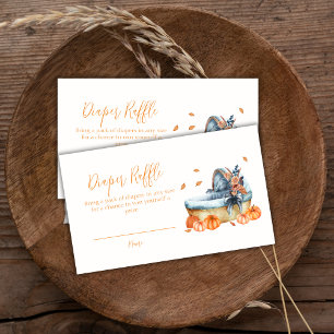 Pompoen Wieg Luier Raffle Baby shower Informatiekaartje