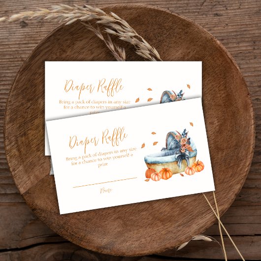  Pompoen Wieg Luier Raffle Baby shower Informatiekaartje