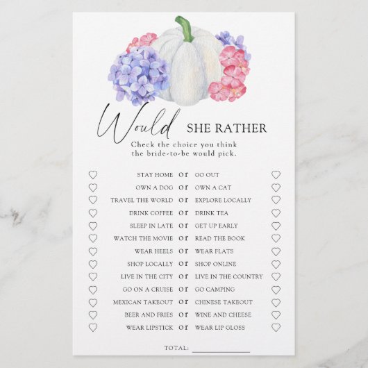 Pompoen - Wil ze liever vrijgezellenfeest spel (Voorkant)