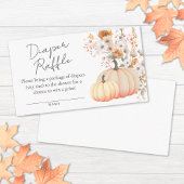 Pompoen Wildflower Baby shower Luier Raffle Informatiekaartje