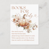 Pompoen WildFlower Boho Herfst Baby shower boek Informatiekaartje (Voorkant)