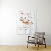 Pompoen WildFlower Boho Herfst Baby shower luier Wandkleed (In situ)