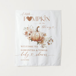 Pompoen WildFlower Boho Herfst Baby shower luier Wandkleed