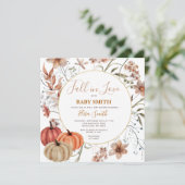 Pompoen Wildflower Herfst in liefde Baby shower Kaart