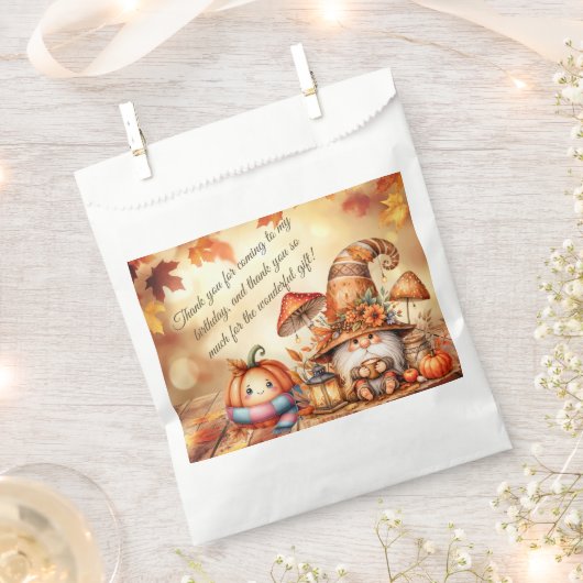 Pompoen Wildflower Herfst Waterverf Verjaardag Bedankzakje (Geknipt)