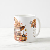 Pompoen Wildflower Herfst Waterverf Verjaardag Koffiemok (Voorkant rechts)