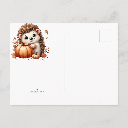 Pompoen Wildflower Herfst Waterverf Verjaardag Uitnodiging Briefkaart (Achterkant)