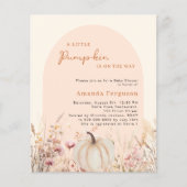 Pompoen wildflower roze boog budget Baby shower (Voorkant)