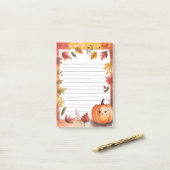 Pompoen Wink & Leafy Lijst Post-it® Notes (Op bureau)