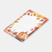 Pompoen Wink & Leafy Lijst Post-it® Notes (Schuin)