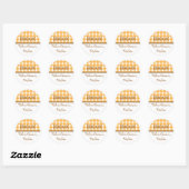 Pompoen wit gingham zelfgemaakte food label zegel (Vel)