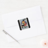  pompoen Witch Happy Halloween Vierkante Sticker (Envelop)
