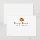 Pompoen Woorden van Wijsheid voor de moeder Kaart (Voorkant / Achterkant)