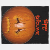 Pompoen, zadelijke vlammen fleece deken (Voorkant (Horizontaal))