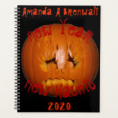 Pompoen, zadelijke vlammen planner (Voorkant)