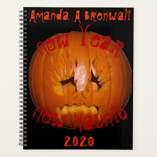 Pompoen, zadelijke vlammen planner (Voorkant)