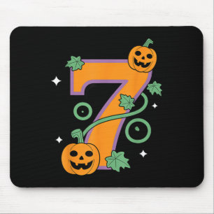 Pompoen Zes Zeven 67 Bijpassend 7 Halloween Koppel Muismat
