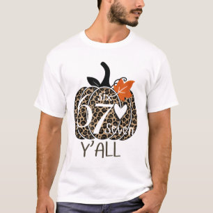 Pompoen Zes Zeven Y'all 67 Grappig Meme Nummer T-shirt