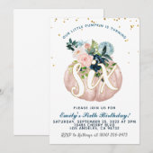 Pompoen Zesde Verjaardag Uitnodiging (Voorkant / Achterkant)