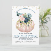 Pompoen Zevende Verjaardag Uitnodiging (Staand voorkant)