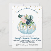 Pompoen Zevende Verjaardag Uitnodiging (Voorkant)