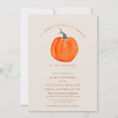 pompoen zijn onderweg naar herfst baby shower inv kaart (Voorkant)