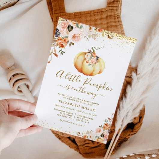 pompoen zijn op weg naar floral kaart