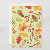 pompoen zijn op weg naar herfst baby shower kaart (Achterkant)