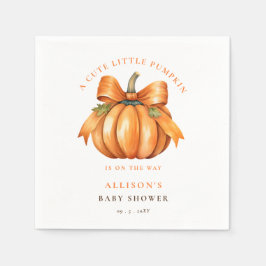 pompoen zijn op weg naar herfst baby shower servet