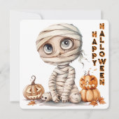 Pompoen zitplaats – Mummie in het herfststof (Voorkant)