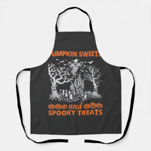 Pompoen Zoete Spookachtige Snoepjes Geheime Kastee Schort