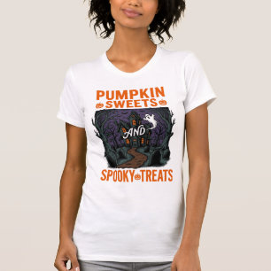Pompoen Zoetigheden Shirt Griezelige Treats Hallow