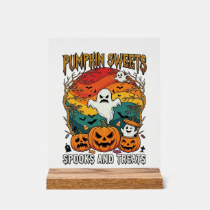 Pompoen Zoetjes Spoken Behandelingen Halloween Gee Acryl Bord