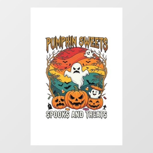 Pompoen Zoetjes Spoken Behandelingen Halloween Gee Raamsticker (Vel)