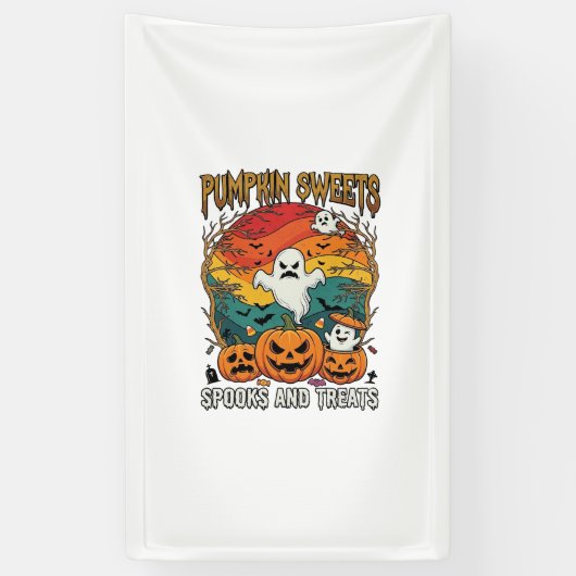 Pompoen Zoetjes Spoken Behandelingen Halloween Gee Spandoek (Verticaal)