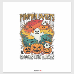 Pompoen Zoetjes Spoken Behandelingen Halloween Gee Sticker