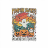 Pompoen Zoetjes Spoken Behandelingen Halloween Gee Sticker (Voorkant)