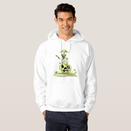 Pompoen Zombie Halloween Hoodie (Voorkant volledig)