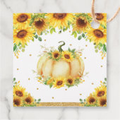 Pompoen Zonnebloem Baby shower Verjaardag Dank u Bedankjes Labels (Achterkant)