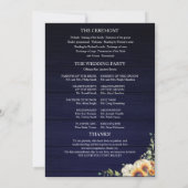 Pompoen Zonnebloem Fall Wedding Ceremony Programma (Achterkant)