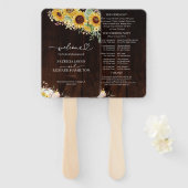 Pompoen Zonnebloem Fall Wedding Ceremony Programma Handwaaier (Voorkant en achterkant)