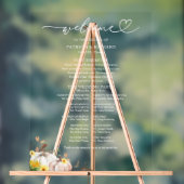 Pompoen Zonnebloem Fall Wedding Program Sign Acryl Bord (Neutraal)