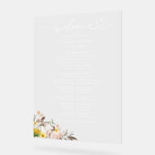 Pompoen Zonnebloem Fall Wedding Program Sign Acryl Bord (Hoek)